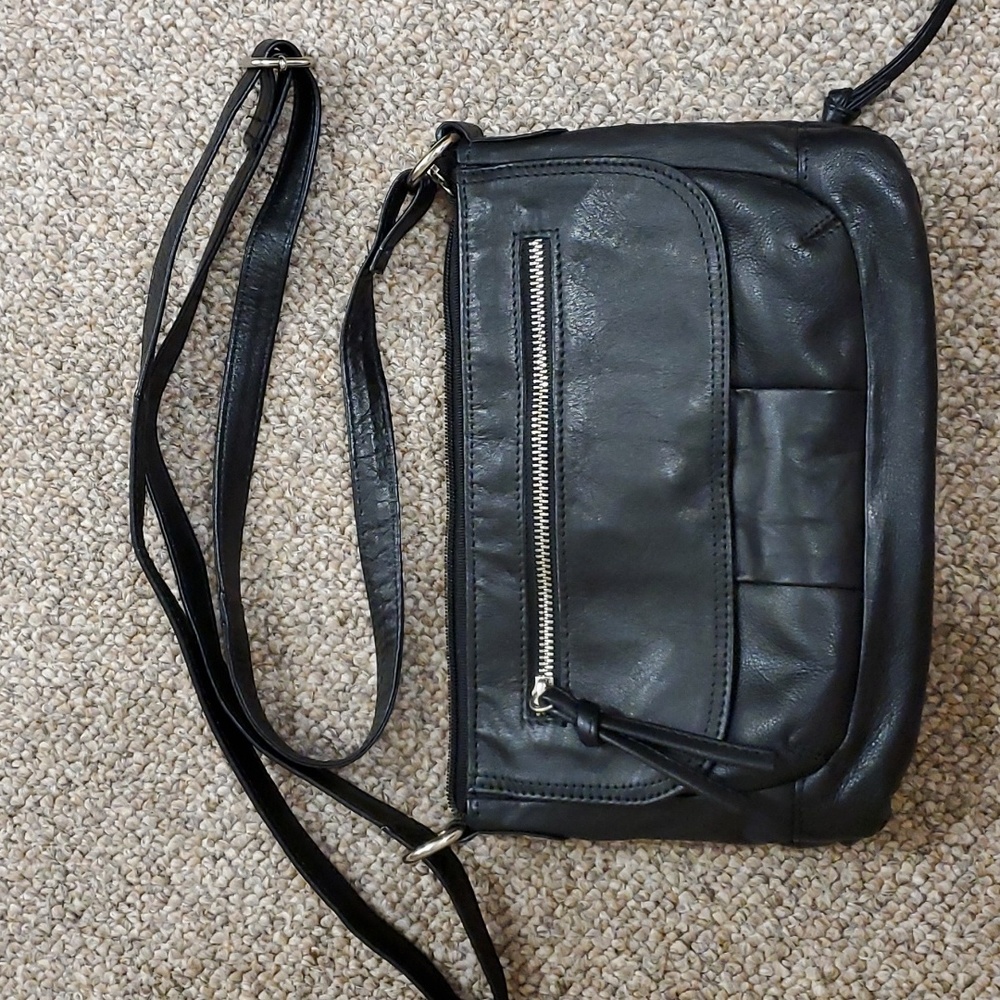 Great American Leather Works 100% Black Leather Purse NWOT
